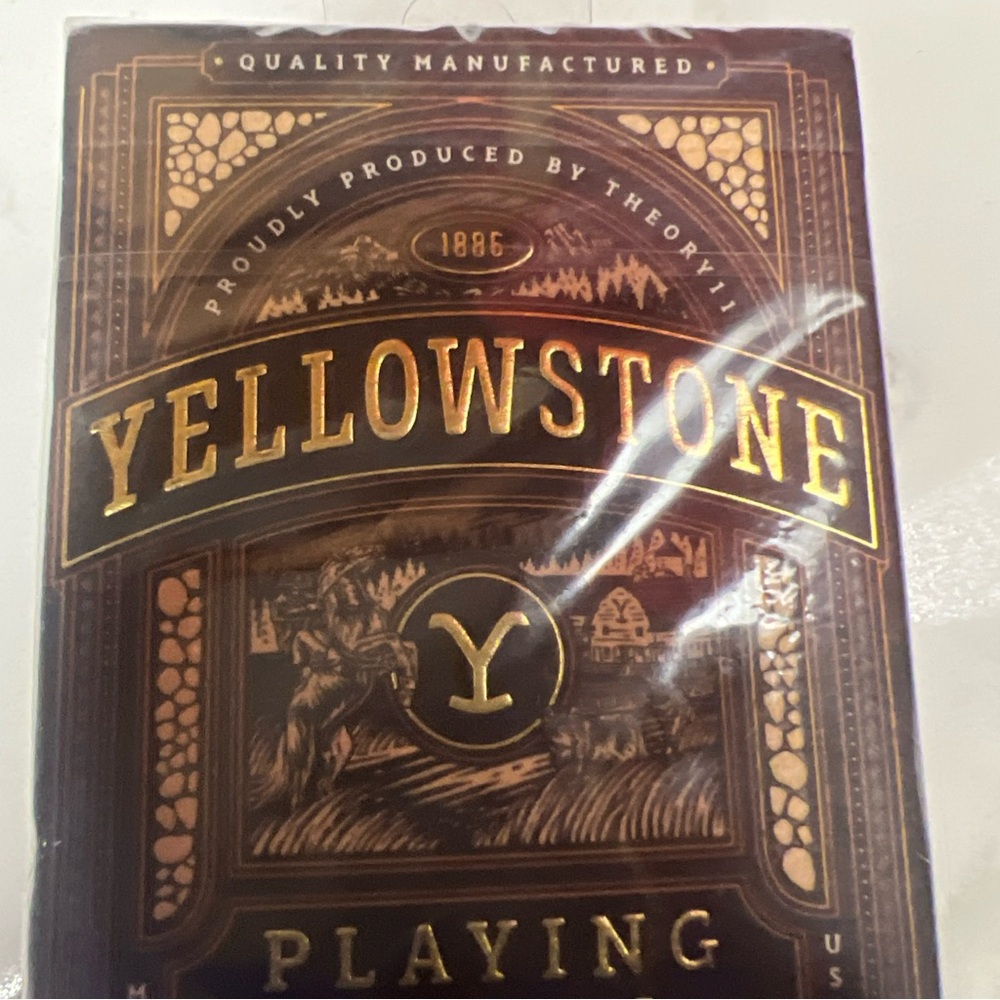 Theory Yellowstone Playing Cards - Black and Gold